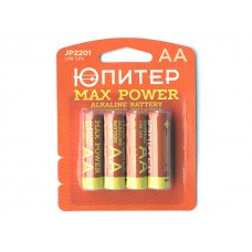 Батарейка AA LR6 1,5V alkaline 4шт. ЮПИТЕР MAX POWER (JP2201)