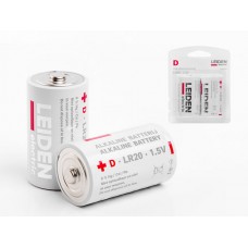 Батарейка D LR20 1,5V alkaline 2шт. LEIDEN ELECTRIC (808005)