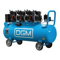 Компрессор DGM AC-6100LD безмасляный (450 л/мин, 8 атм, коаксиальный, безмасляный, электр. блок упр., ресив. 100 л, 230 В, 2,4 кВт) (DG2720-3)