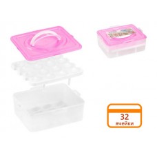 Контейнер для хранения яиц, 32 ячейки, розовый, PERFECTO LINEA (34-028231)