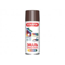 Краска-эмаль аэроз. универсальная коричневый STARFIX 520мл (8016) (Махагон коричневый, глянцевая) (SM-102044-1)