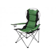 Кресло складное кемпинговое с держателем для бутылок + чехол, зеленое, ARIZONE (42-606001)