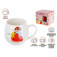 Кружка керамическая, 350 мл, Sweet fruits, клубника, PERFECTO LINEA (17-301114)