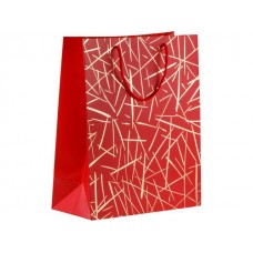 Пакет подарочный с ручками, 32х26х12 см., красный, серия Emma, PERFECTO LINEA (47-322603)