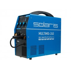 Полуавтомат сварочный Solaris MULTIMIG-245 (230В, MIG/FLUX/MMA/TIG, евроразъем, горелка 3 м, смена полярности, 2T/4T, рег-ка индуктивн.) (SOLARIS)