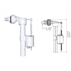 Поплавочный клапан  боковой подачи воды, 1/2, пл. резьба, AV Engineering (AVE129704)