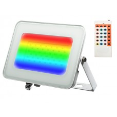 Прожектор светодиодный PFL -RGB-WH  30w  IP65Jazzway драйвер в комплекте (Цветной+ пульт и драйвер в комплеке, угол освещения 100с) (5012103) (JAZZWAY