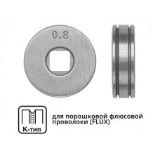 Ролик подающий ф 25/7 мм, шир. 7,5 мм, проволока ф 0,8-1,0 мм (K-тип) (для флюсовой (FLUX) проволоки) (WA-2432) (SOLARIS)