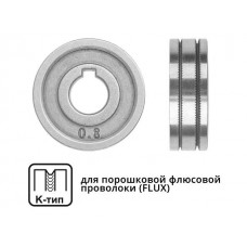 Ролик подающий ф 30/10 мм, шир. 10 мм, проволока ф 0,8-1,0 мм (K-тип) (для флюсовой (FLUX) проволоки) (WA-2438) (SOLARIS)