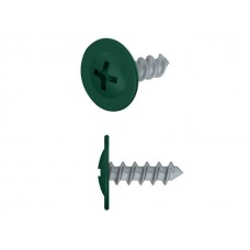 Саморез 4.2х16 мм с прессшайбой, цинк, острый, RAL 6005 (50 шт в зип-локе) STARFIX ( цвет зеленый мох) (SMZ1-39904-50)