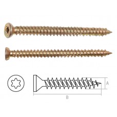 Шуруп по бетону 7.5х202 мм желтый цинк, T30 (600 шт в коробе) STARFIX (SM-99245-600)