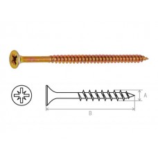 Шуруп универсальный 4.5х80 мм желтый цинк (25 шт в зип-локе) STARFIX (SMZ2-30460-25)