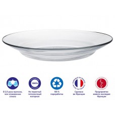 Тарелка глубокая суповая стеклянная, 230 мм, серия Lys Clear, DURALEX (Франция) (3011AF06D1111)