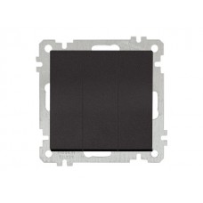Выключатель 3-клав. (скрытый, без рамки, пруж. зажим) черный, DARIA, MUTLUSAN (10 A, 250 V, IP 20) (2100 409 0184)